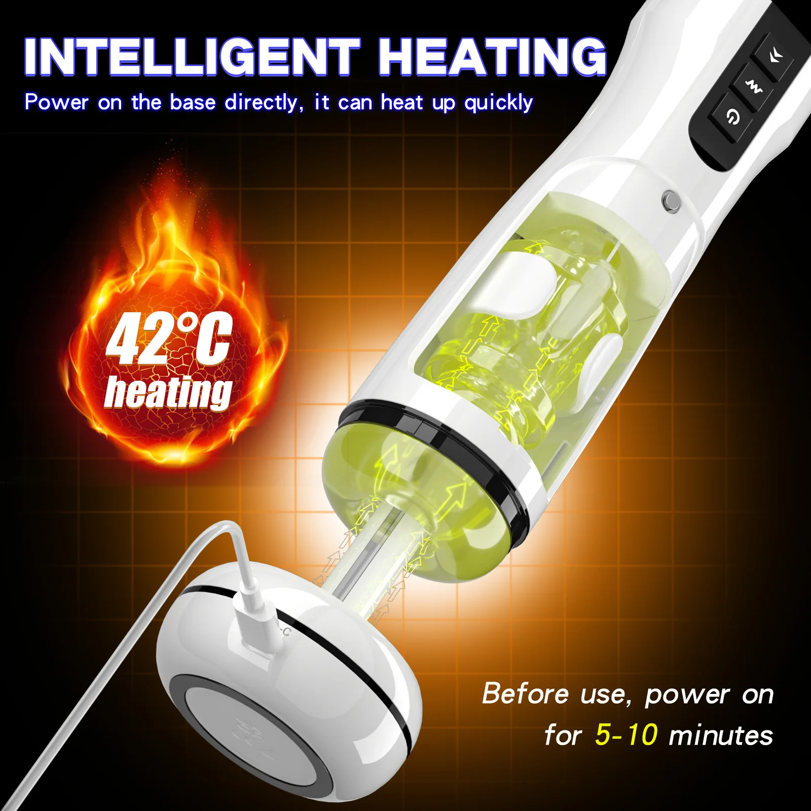 Male Automatic Telescopic Insertion Heating Vibration Fake Vagine Masturbator Men's Masturbations Cup Sex Toys Men Adult Goods