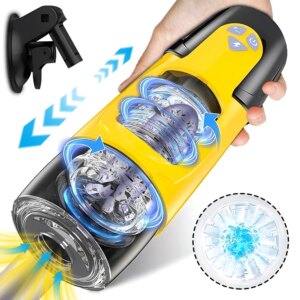 Automatic Masturbators Cup with 7 Thrusting Rotating for Penis Pump Stimulation Electric Pocket Pussy Stroker Adult Male Sex Toy