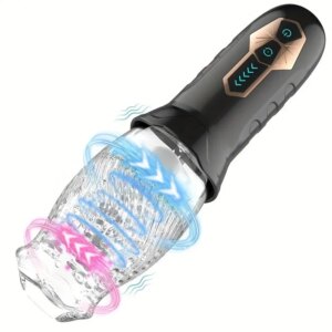 Men Sex Toys Automatic Male Masturbator Sex Toy Masturbation with 5 Rotating & 10 Vibrating Electric Pocket Pussies Adult Toys