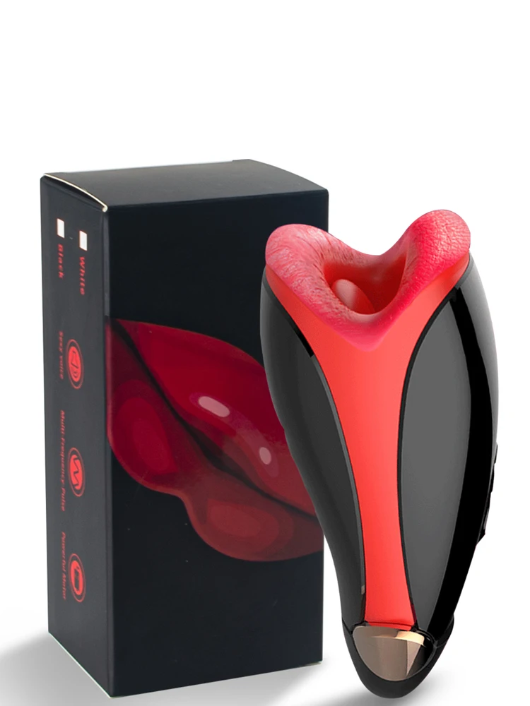 Automatic Male Masturbators Deep Throat Blowjob Machine Tongue Licking Masturbation Cup for Men Silicone Vibrator Sex Toy