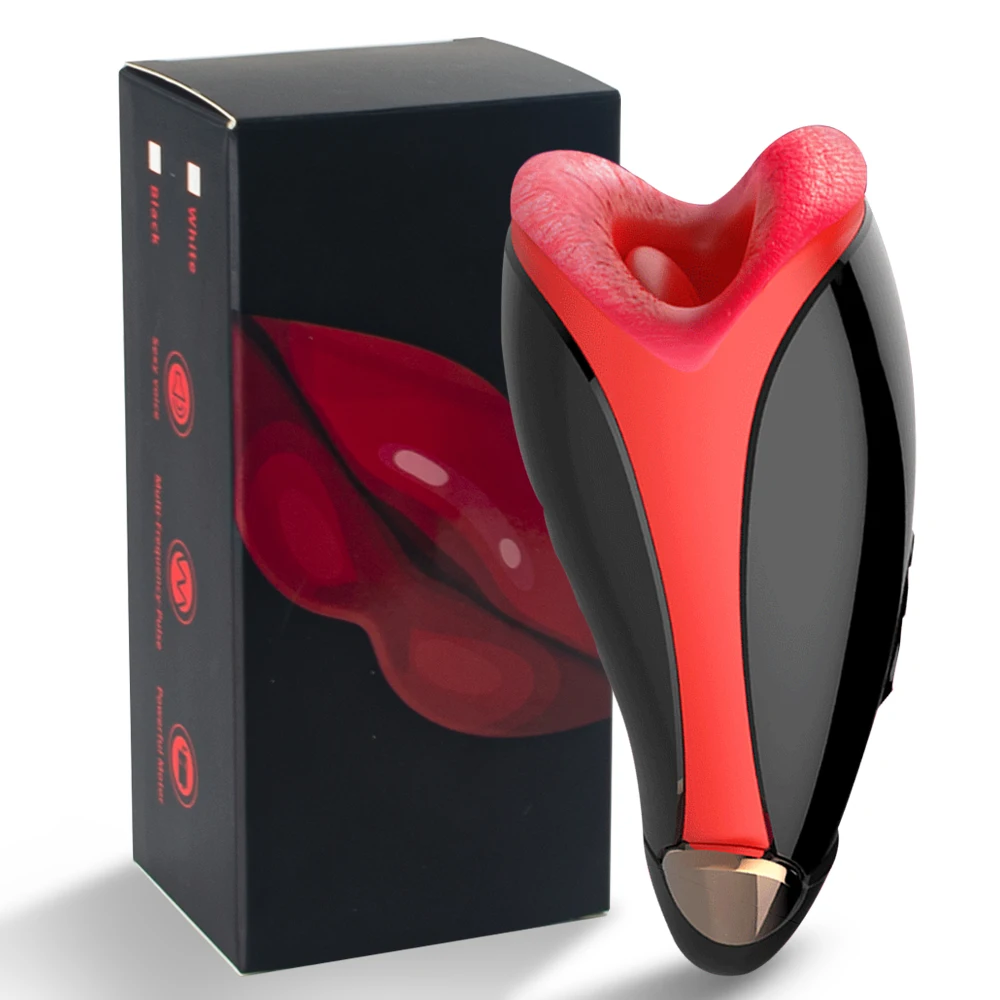 Automatic Male Masturbators Deep Throat Blowjob Machine Tongue Licking Masturbation Cup for Men Silicone Vibrator Sex Toy