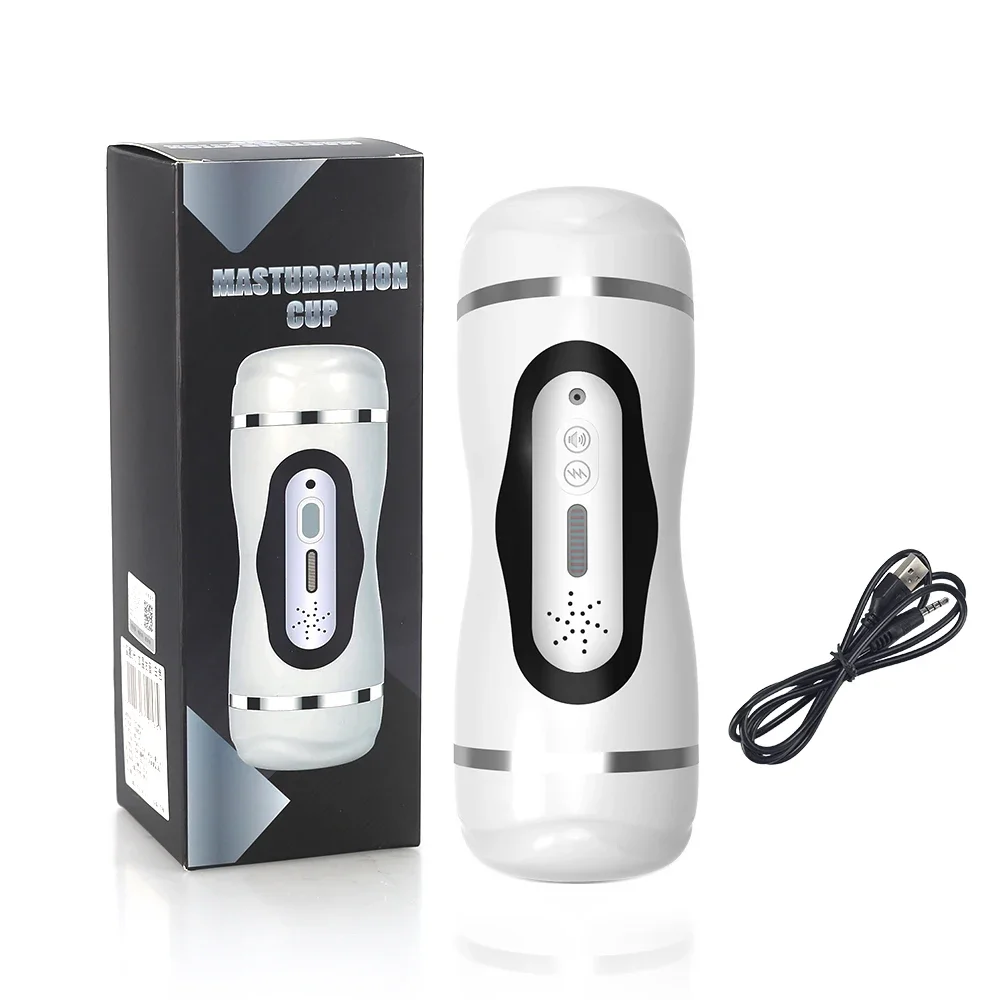 Automatic Male Masturbator Heated Pussy Blowjob Vibration Machine Real Vagina Penis Masturbation Cup Sex Toy for Men Adult Goods