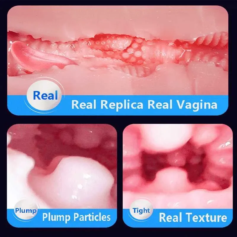 Automatic Male Masturbation Penis Trainer Electric Clamp Realistic Vagina Mouth Blowjob Dual Channel Masturbation Cup Sex Toys