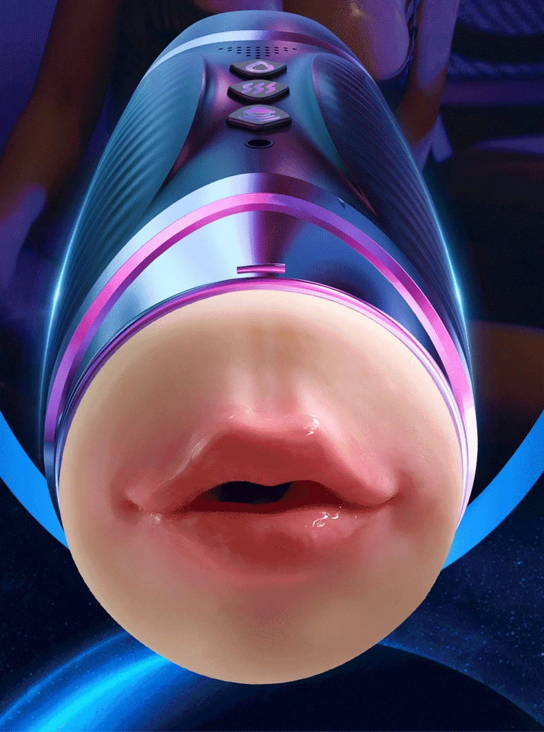 Automatic Male Masturbation Penis Trainer Electric Clamp Realistic Vagina Mouth Blowjob Dual Channel Masturbation Cup Sex Toys