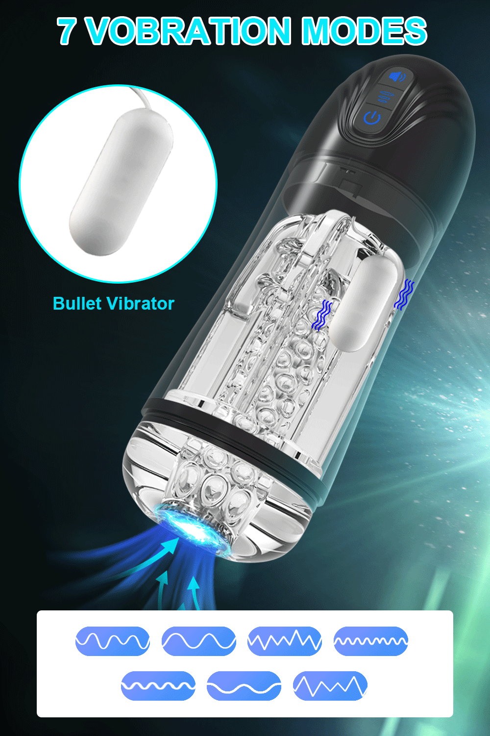 Automatic Sucking Male Mastubator Blowjob Silicone Vagina Vibrator Adult Goods Male Masturbation Equipment Sex Toys for Men