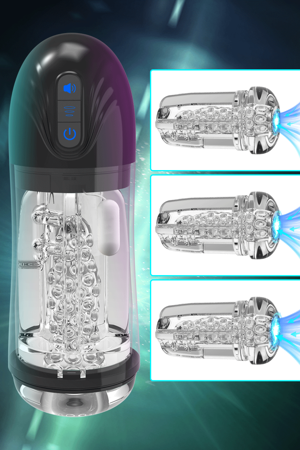 Automatic Sucking Male Mastubator Blowjob Silicone Vagina Vibrator Adult Goods Male Masturbation Equipment Sex Toys for Men