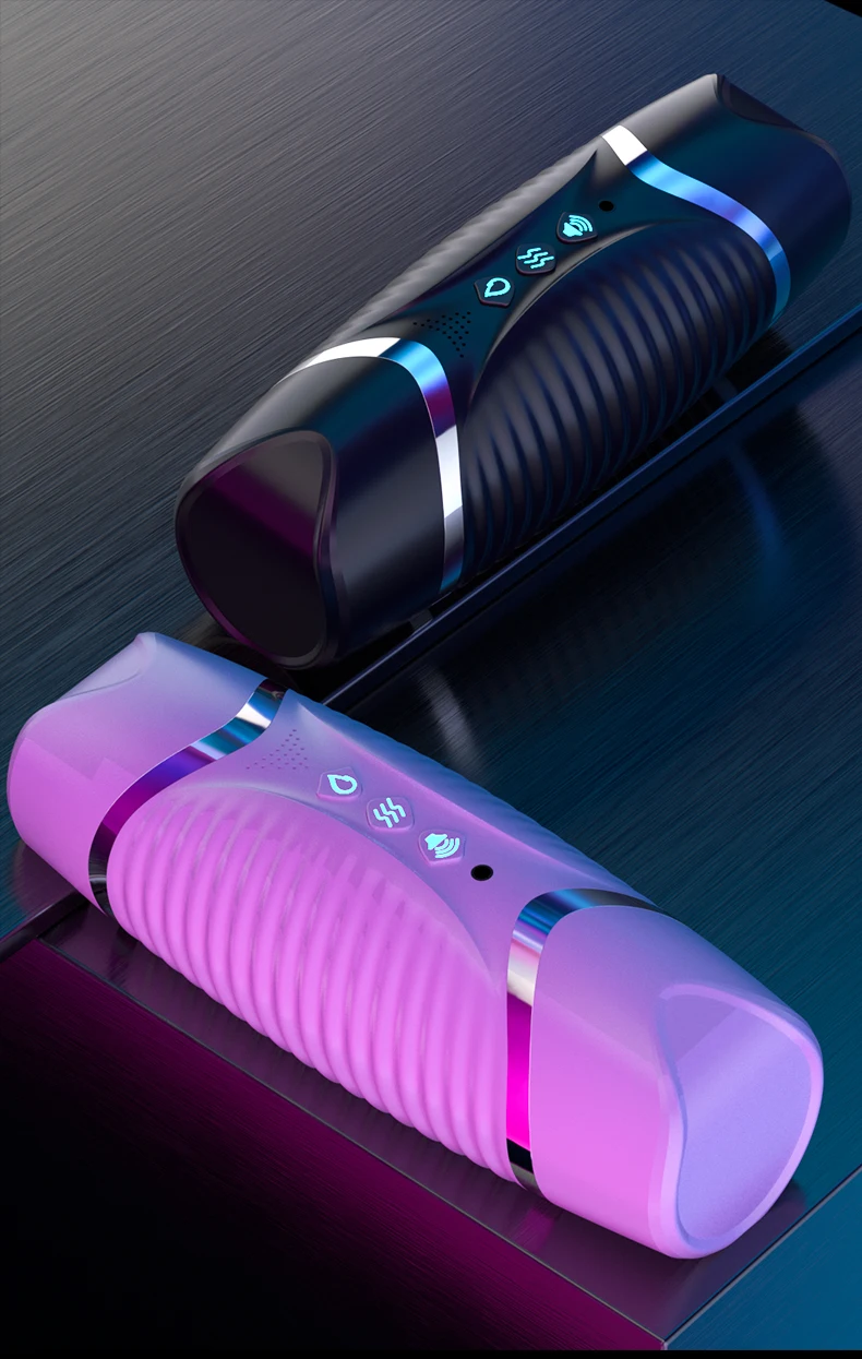 Male Masturbator Automatic Blowjob Cup Powerful Sucking Vaginal Mouth Intelligent Heated Masturbator Adult Sex Toys For Men