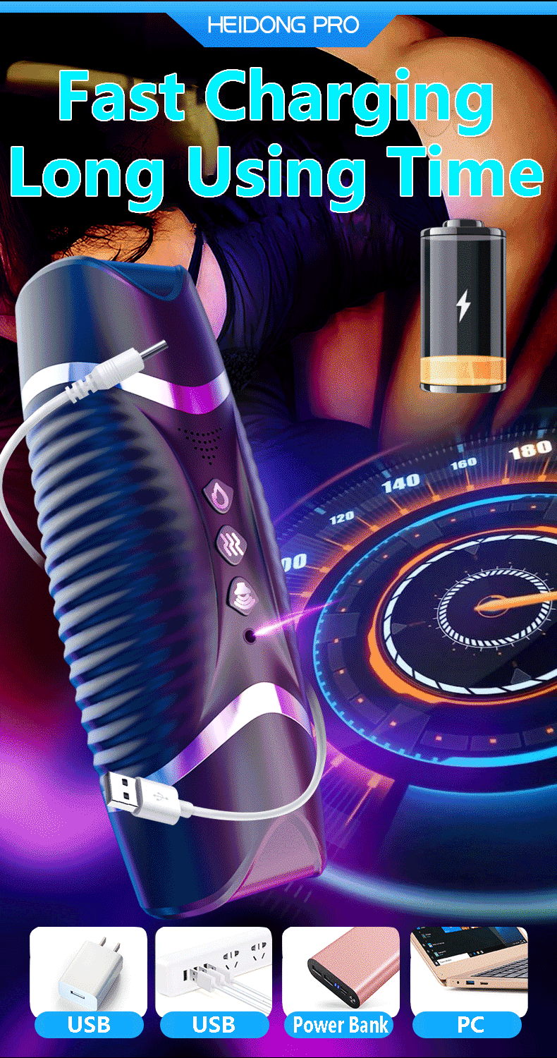 Male Masturbator Automatic Blowjob Cup Powerful Sucking Vaginal Mouth Intelligent Heated Masturbator Adult Sex Toys For Men