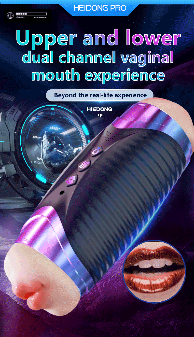 Male Masturbator Automatic Blowjob Cup Powerful Sucking Vaginal Mouth Intelligent Heated Masturbator Adult Sex Toys For Men