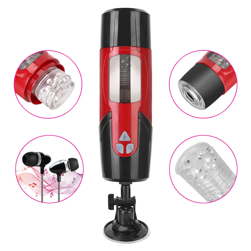 Automatic Stretching Male Masturbator Vibrators Vaginal For Men Real Pussy Glans Sucker Machine Erotic Sex Toys Adults Products