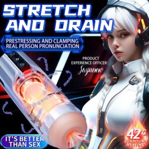 Intelligent Heating Automatic Clamping Male Masturbator Pocket Pussy Penis Trainer Adult Sex Toy For Male Pleasure Sex Shop