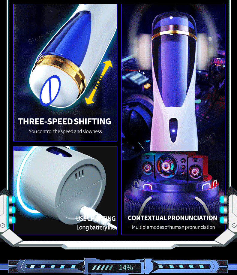 Automatic Thrust Sucking Male Masturbator Vaginal Suction Telescopic Vibrator Sex Toy for Men Masturbation Cup Blowjob Machine