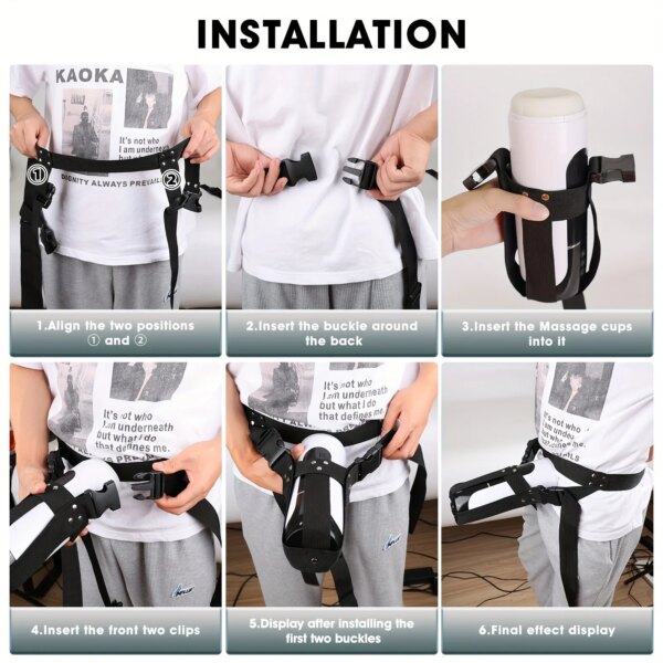 Adjustable Strap-on Automatic Male Masturbation Cup Wearable Sex Harness Male Hands Free Masturbator Sex Toys for Man