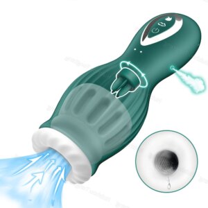 Male Automatic Sucking Vagina Pussy Masturbation Cup Hands Free Real Blowjob Masturbator Adult Sex Toys For Men