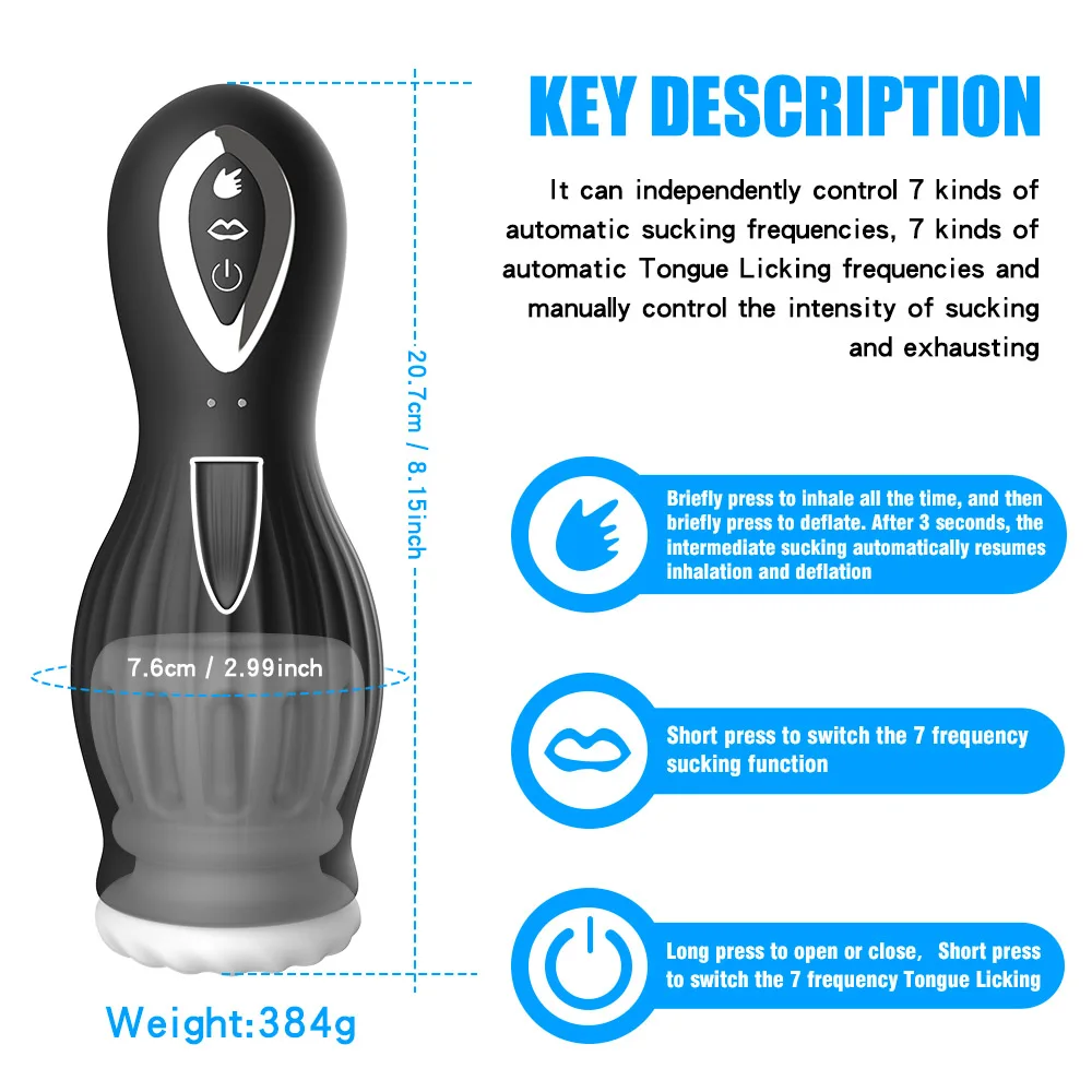 Male Automatic Sucking Vagina Pussy Masturbation Cup Hands Free Real Blowjob Masturbator Adult Sex Toys For Men Male Automatic Sucking Vagina Pussy Masturbation Cup Hands Free Real Blowjob Masturbator Adult Sex Toys For Men