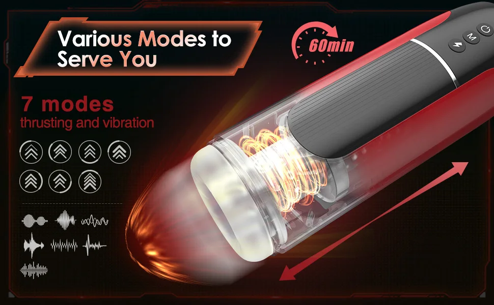 Hannibal Automatic Electric Male Masturbator Cup Penis Stroker with 7 Thrusting Vibrating Blowjob Pocket Pussy Sex Toys for Men Hannibal Automatic Electric Male Masturbator Cup Penis Stroker with 7 Thrusting Vibrating Blowjob Pocket Pussy Sex Toys for Men