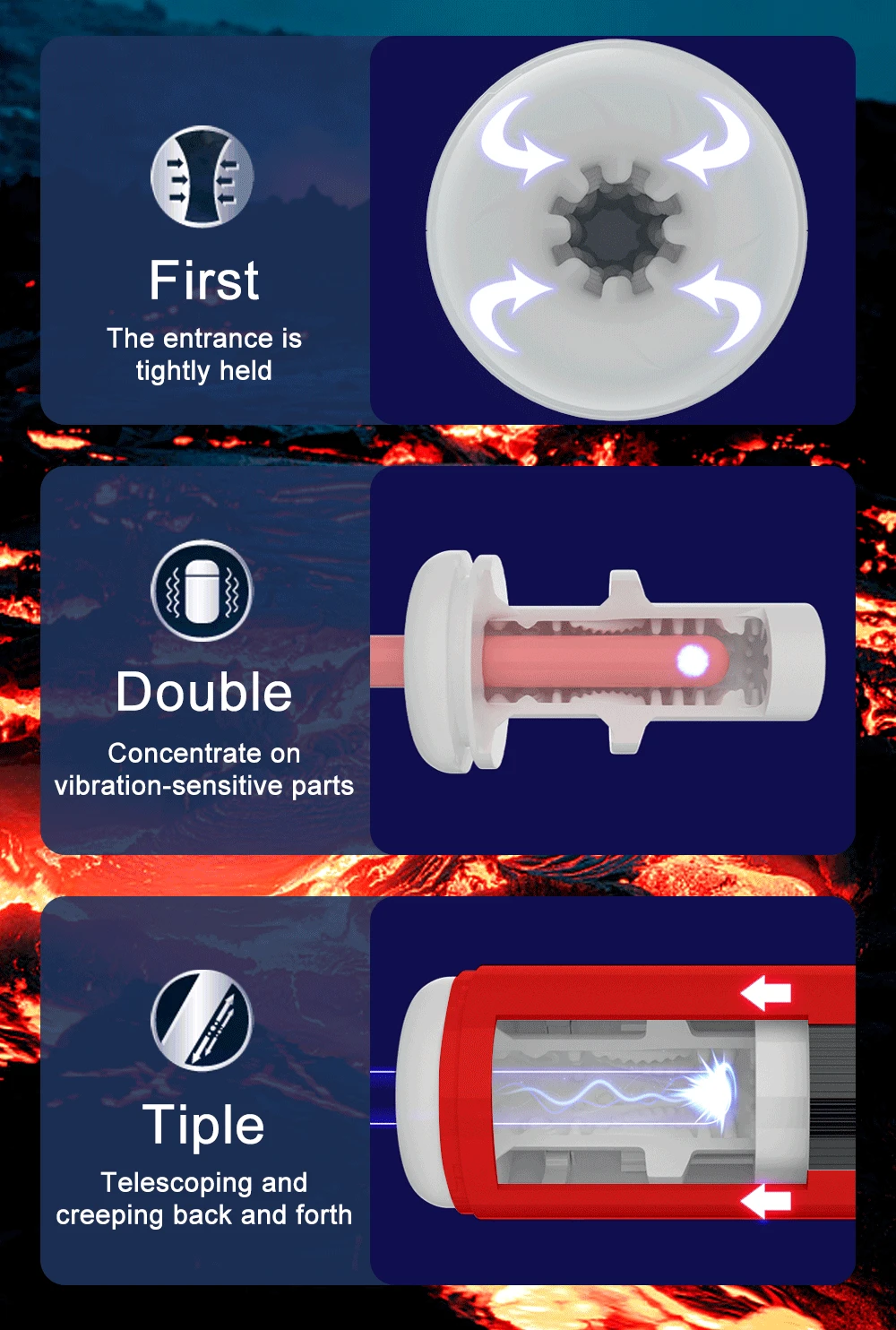 Hannibal Automatic Electric Male Masturbator Cup Penis Stroker with 7 Thrusting Vibrating Blowjob Pocket Pussy Sex Toys for Men Hannibal Automatic Electric Male Masturbator Cup Penis Stroker with 7 Thrusting Vibrating Blowjob Pocket Pussy Sex Toys for Men