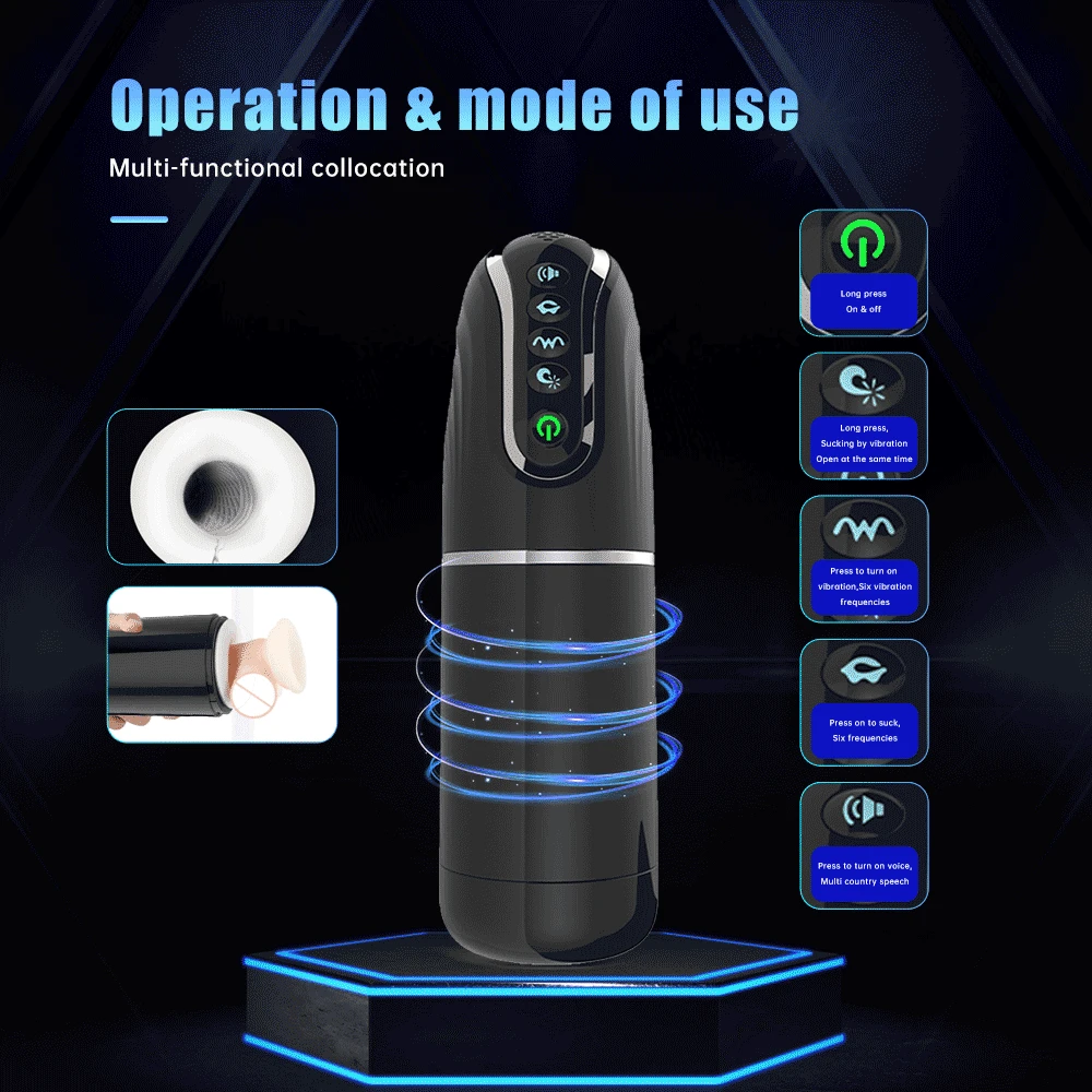 Automatic Sucking Male Masturbator Real Blowjob Vagina Pussy Male Sex Machine Vibrator Masturbation Cup for Men Adult Goods Automatic Sucking Male Masturbator Real Blowjob Vagina Pussy Male Sex Machine Vibrator Masturbation Cup for Men Adult Goods