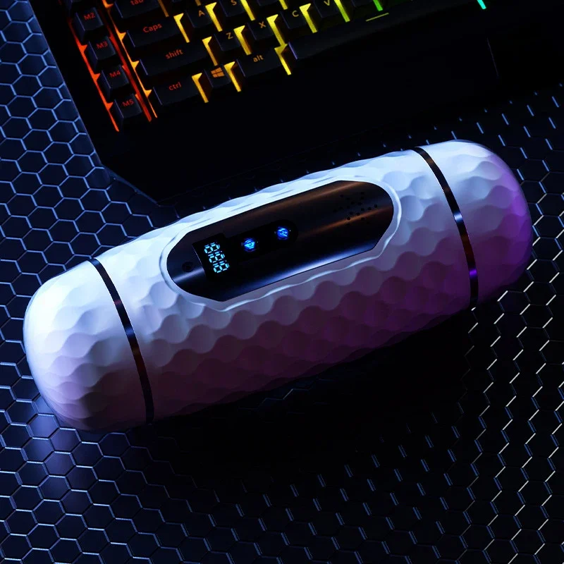 Automatic Male Masturbator Cup Blowjob Pussy Vibrator Double Head Smart Heating Insert Count Massager Sex Toy Adult Supplies