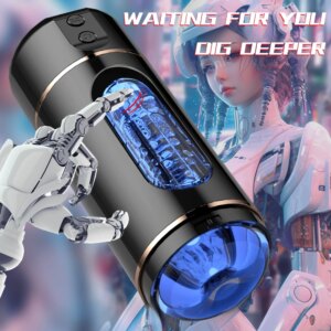 Automatic Male Masturbator Cup Adult Pussy Toy with Vibrating Thrusting Sucking Pocket Sexual Juguetes Sex Toys for Men Pleasure