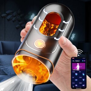 APP Control Automatic Male Masturbator Telescopic Rotation Silicone Vagina Masturbation Sex Toys for Men Adults Male Mastubator
