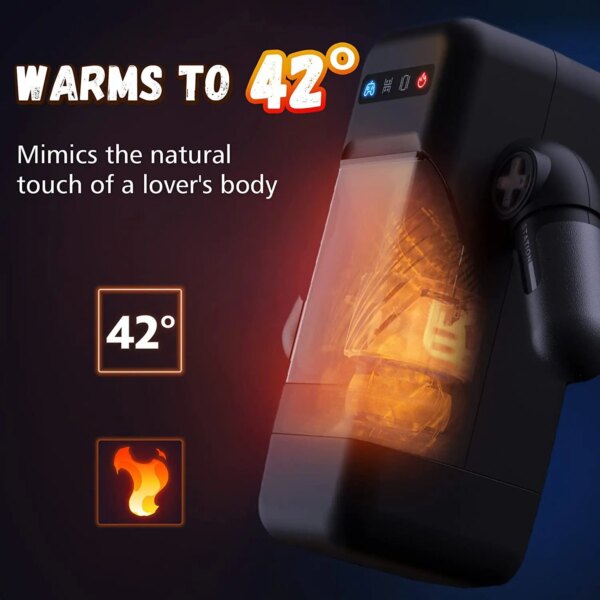Automatic Games Cup Portable Handheld Male Masturbators Cup with 10 Thrusting Vibration Modes Sex Toys for Men 18+