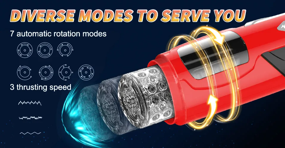 Automatic Male Masturbator Cup Thrusting Vibrating Rorating Modes Stroker Pocket Pussy Handsfree Blowjob Adult Sex Toys for Men Automatic Male Masturbator Cup Thrusting Vibrating Rorating Modes Stroker Pocket Pussy Handsfree Blowjob Adult Sex Toys for Men
