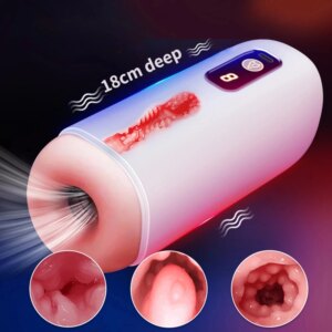 Automatic Masturbator Male Powerful Vibration Suction Machine Real Pussy Vagina Blowjob Adult Masturbation Cup Sex Toys for Men