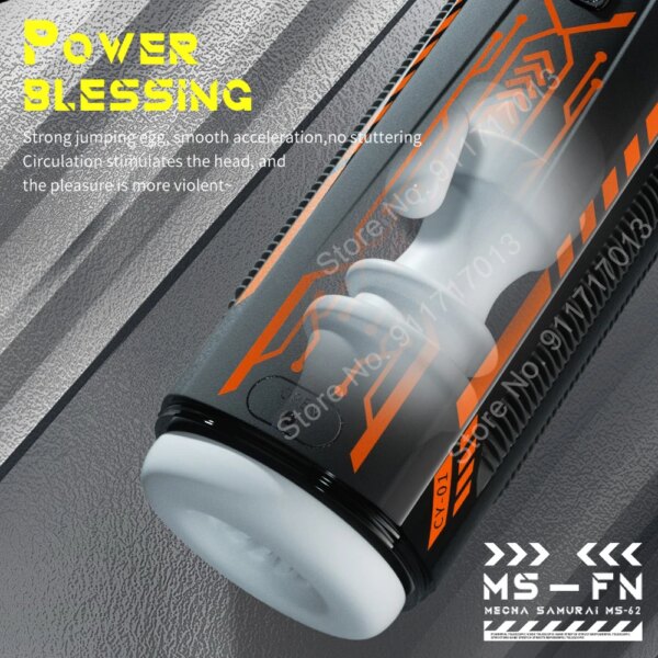Masturbator Adult Sex Toys 18 Automatic Thrusting Male Masturbators Cup Stroker Realistic Pocket Pussy 360°Full Wrapping Blowjob