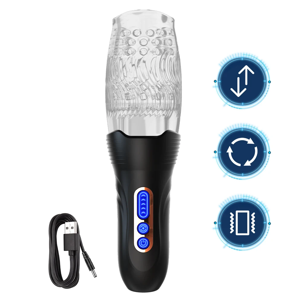 Automatic Rotating Masturbator for Man Glans Trainer Vagina Penis Massager Thrusting Vibrating Masturbation Sex Toy for Adults Automatic Rotating Masturbator for Man Glans Trainer Vagina Penis Massager Thrusting Vibrating Masturbation Sex Toy for Adults