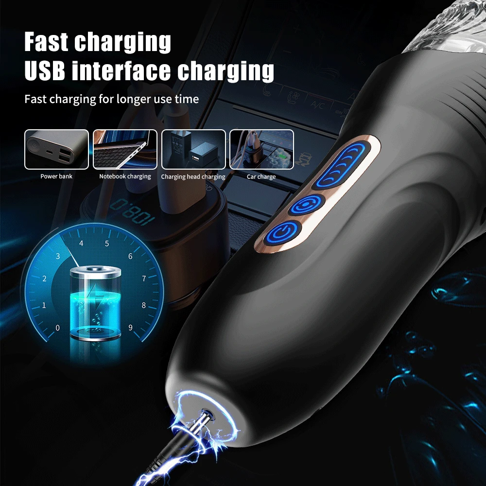 Automatic Rotating Masturbator for Man Glans Trainer Vagina Penis Massager Thrusting Vibrating Masturbation Sex Toy for Adults Automatic Rotating Masturbator for Man Glans Trainer Vagina Penis Massager Thrusting Vibrating Masturbation Sex Toy for Adults