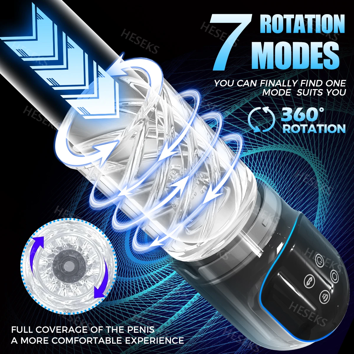 LCD Automatic Mastubator Male Sucking Rotation SPA Blowjob Masturbation Cup Machine Vacuum Adults Sex Toys For Men 18+