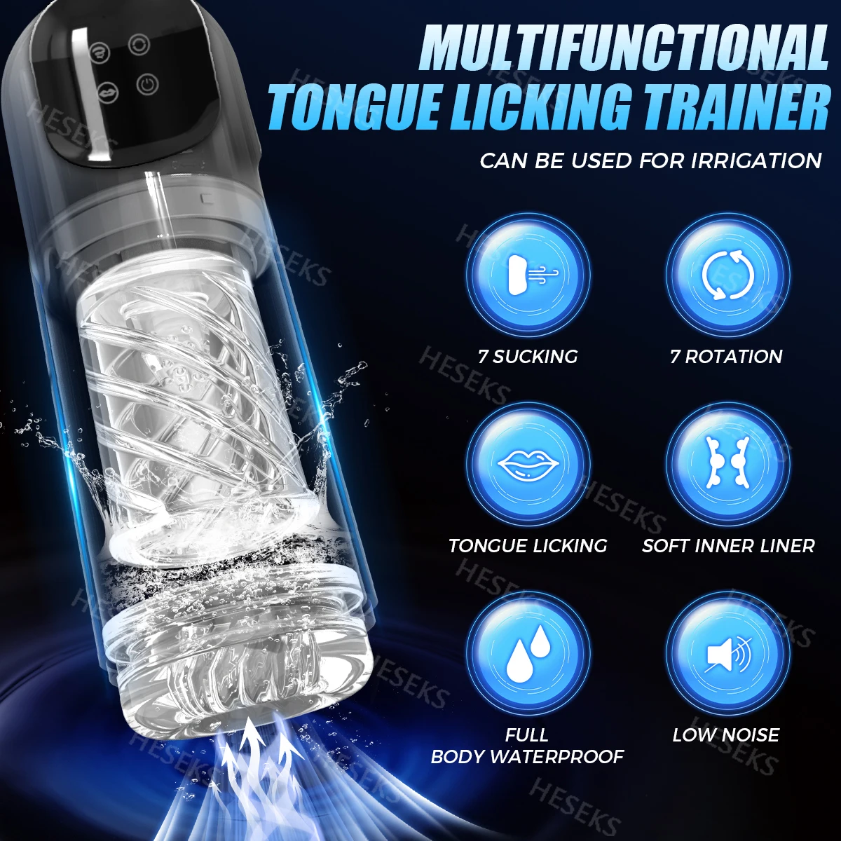LCD Automatic Mastubator Male Sucking Rotation SPA Blowjob Masturbation Cup Machine Vacuum Adults Sex Toys For Men 18+