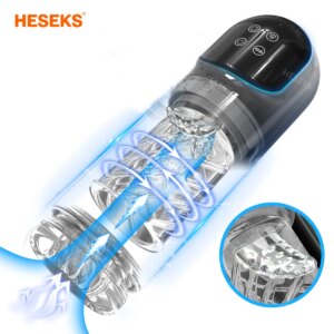 LCD Automatic Mastubator Male Sucking Rotation SPA Blowjob Masturbation Cup Machine Vacuum Adults Sex Toys For Men 18+