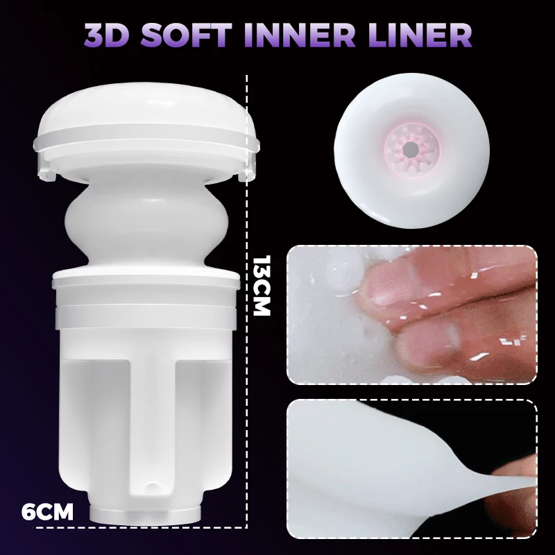 HESEKS Sound-off Automatic Sucking Male Masturbator Real Electric Blowjob Pocket Pussy Telescopic Vibrator Masturbation for Man