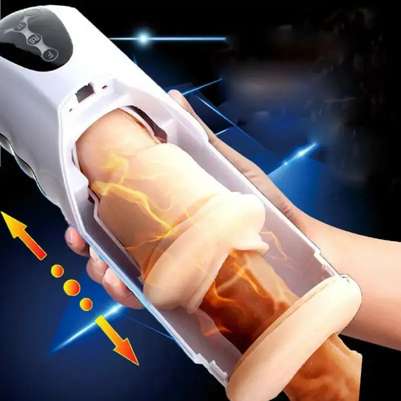 Automatic Male Masturbator Cup Real Vagina Telescopic Rotation Sucking Vibrator Blowjob Masturbation Adults Penis Sex Toys