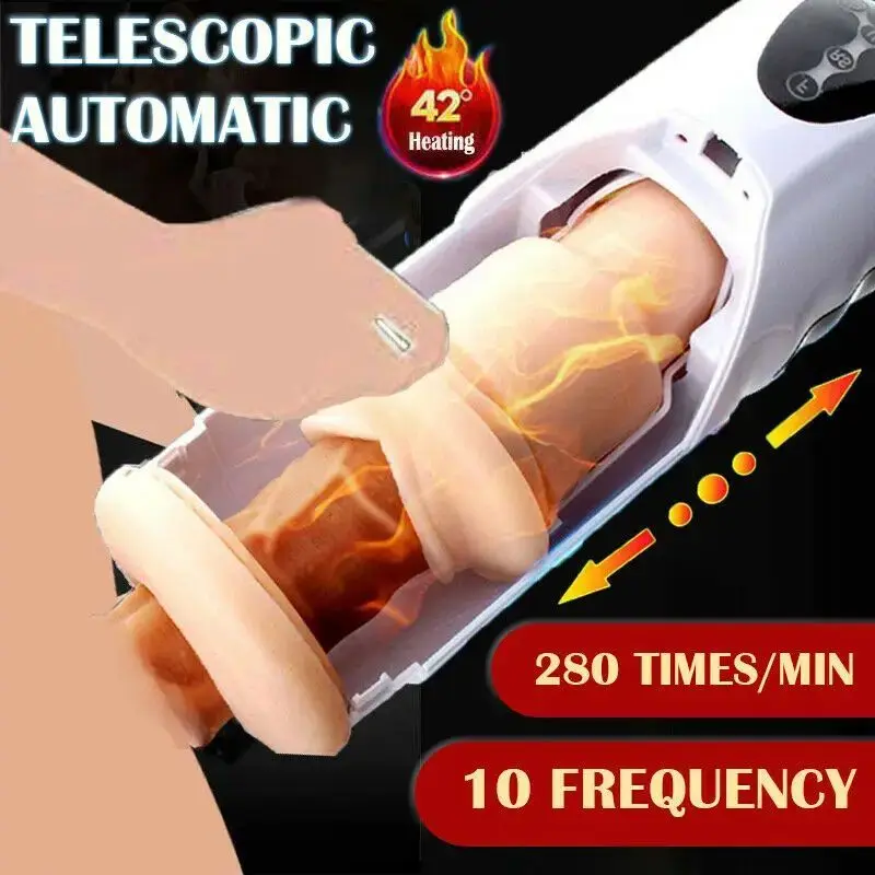 Automatic Male Masturbator Cup Real Vagina Telescopic Rotation Sucking Vibrator Blowjob Masturbation Adults Penis Sex Toys