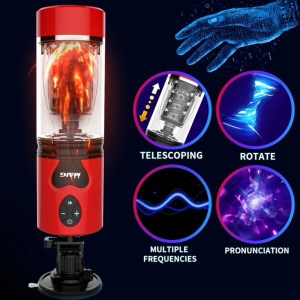 Rotating with Strong Suction Cup forStimulation Masturbator Cup Adult Toys for Men automatic masturbation machine