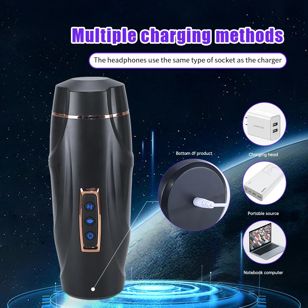 Automatic Male Masturbator Powerful Telescopic Penis Massager Blowjob Sucking Sex Machine Masturbation Cup Sex Toys for Men