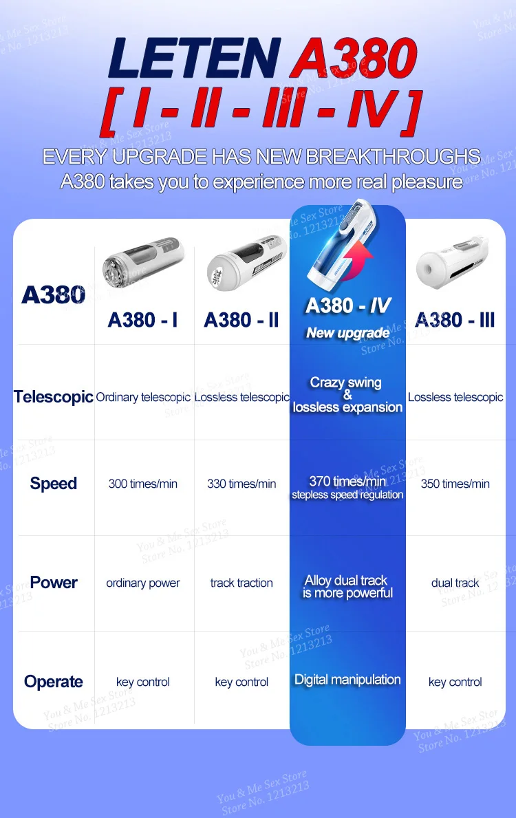 2023 New Leten A380 IV Automatic Piston Telescopic Male Masturbator Cup Heating Vagina Moaning Sex Machine Sex Toys For Man Gay