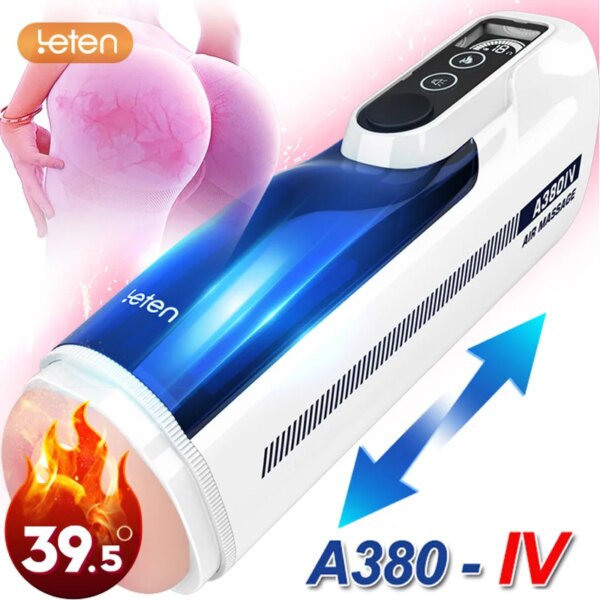 Automatic Piston Telescopic Male Masturbator Cup Heating Vagina Moaning Sex Machine Sex Toys For Man Gay