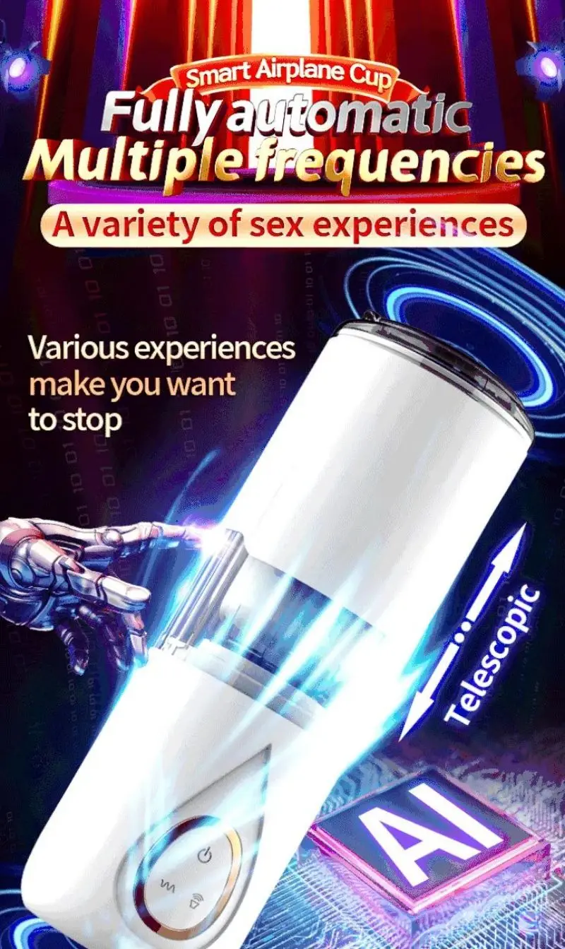 Automatic Male Masturbator Cup Real Vagina Sucking Vibrator Blowjob Telescopic Masturbation Adults Penis Sex Toys for Men