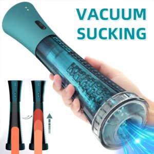 Automatic Sucking Male Masturbator Penis Extender Vacuum Pump Blowjob Machine Masturbation Cup Sex Toys for Men Adult Goods