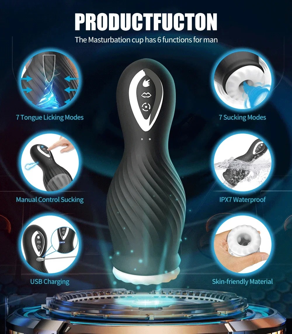 Automatic Male Masturbator Cup Penis Massanger Glans Stimulator Blowjob Sucking Sex Machine Masturbation Adult Sex Toys for Men Automatic Male Masturbator Cup Penis Massanger Glans Stimulator Blowjob Sucking Sex Machine Masturbation Adult Sex Toys for Men