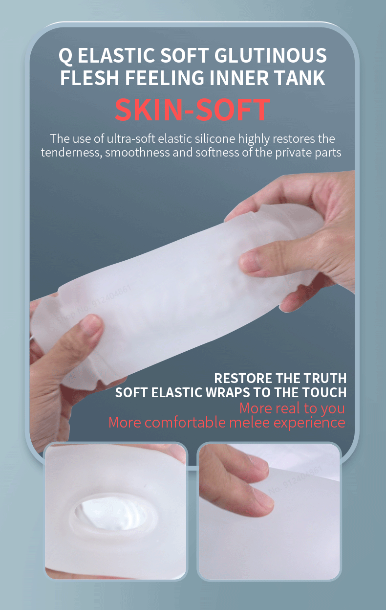 Realistic Masturbation Cup for Men Squeezable Pocket Pussy Male Masturbator Stroker Sex Toy Adult Endurance Exercise Soft Vagina