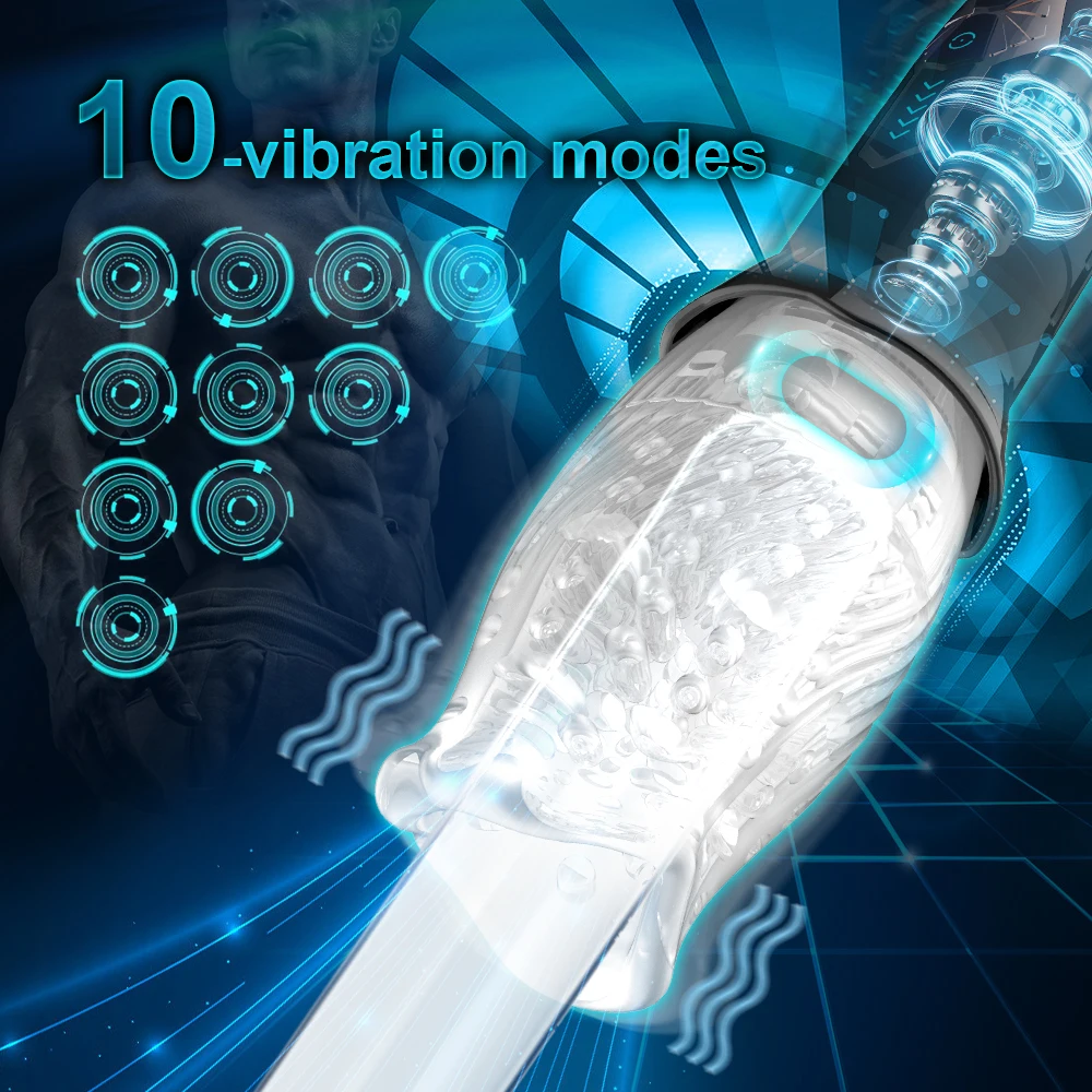 Rotating Vibrating Masturbator for Men Real Oral Sex Glans Trainer Penis Massage Male Masturbator Glans Vibrator Sex Toy for Men