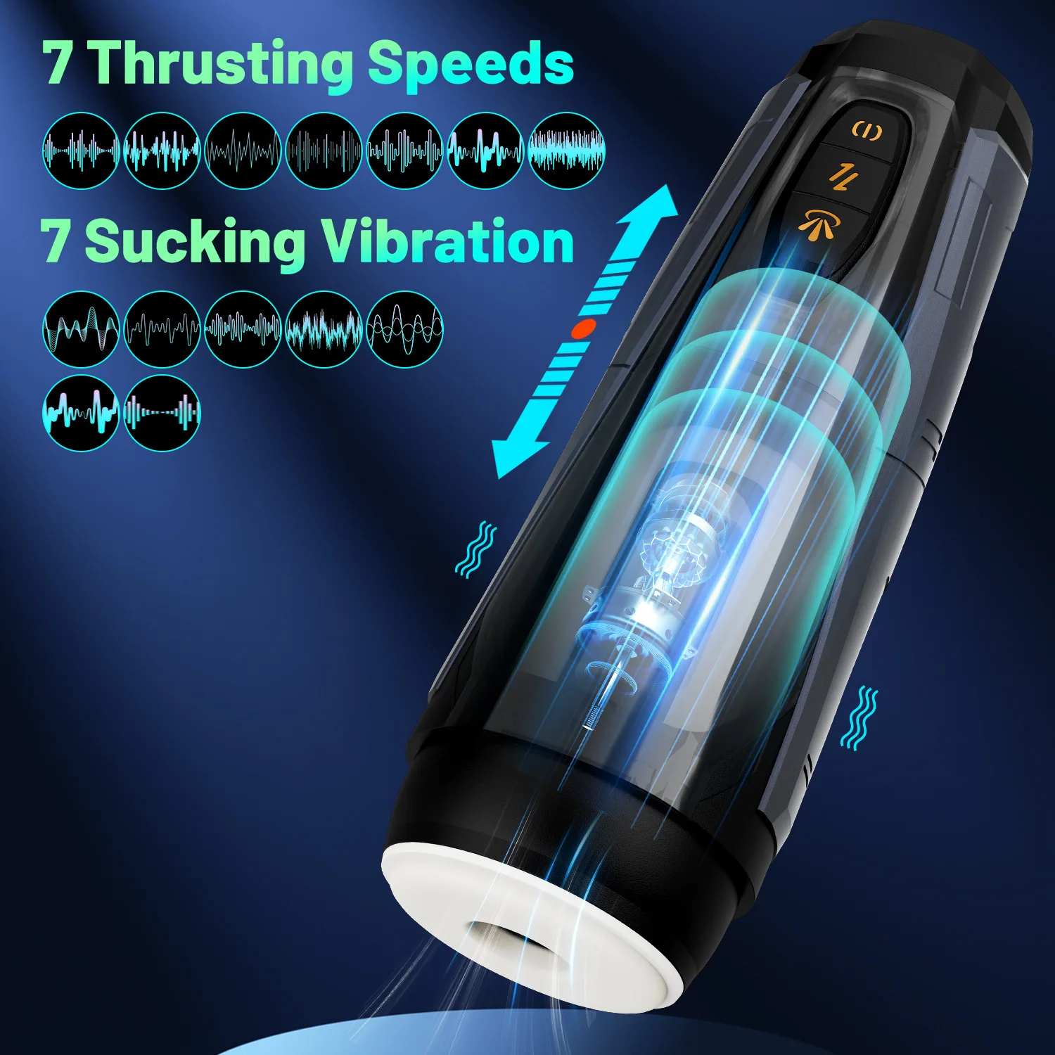 Automatic Telescopic Male Masturbator Cup Sucking Machine Thrusting Blowjob Masturbation Vibrator Adults Erotic Sex Toys For Men