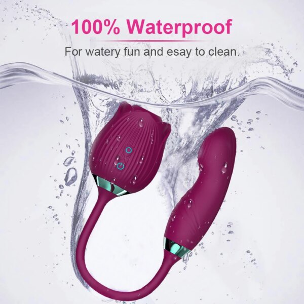 Rose-Flower Sucking Licking Vibrator Clit Sucker Vagina Patting G Spot Stimulator Female Masturbator Erotic Sex Toy for Women