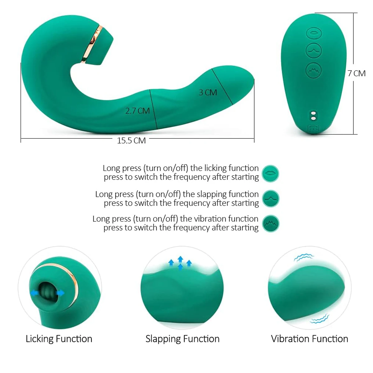  3 in 1 Clitoral Suction Licking 10 Vibration Oral Sex Clit Clitoris Stimulator Sex Toys for Woman Masturbation