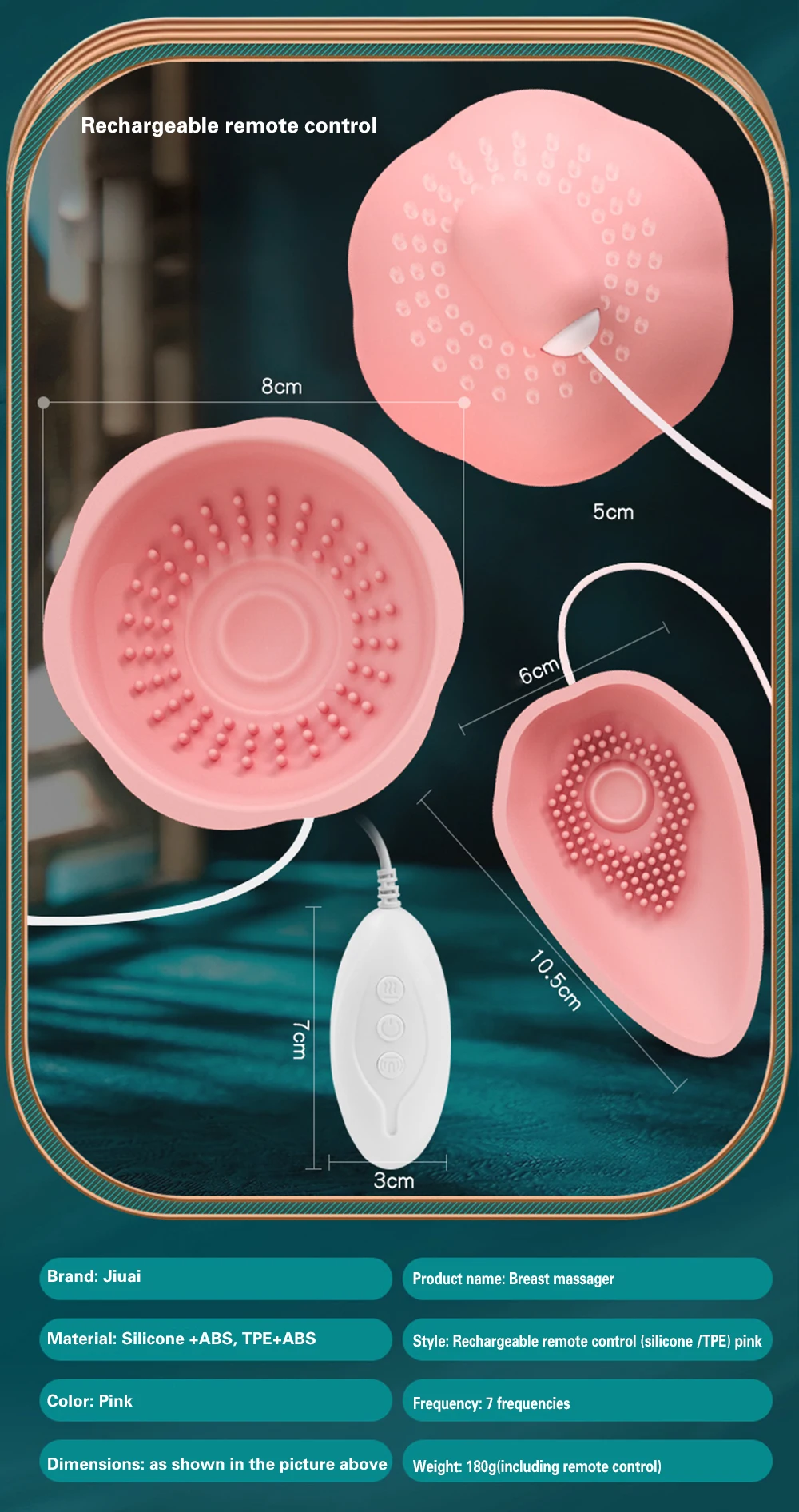 Vibrating Stimulate Breast Growth Remote Control Sucker Nipple Stimulator Vibrator Female Adult Sex Toys for Women Couples